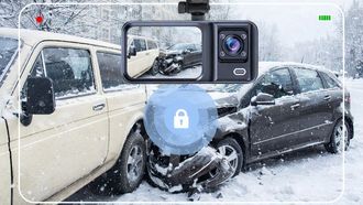 Spotgoedkope dashcam (24,99 euro) filmt zowel aan de voor- als achterkant en mist geen moment