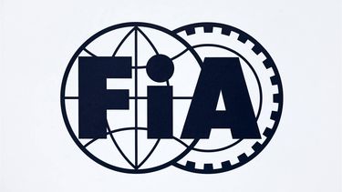 The logo of the Federation Internationale de l'Automobile (FIA) is seen on the second day of Formula One pre-season testing at the Bahrain International Circuit in Sakhir on February 24, 2023. 
Giuseppe CACACE / AFP