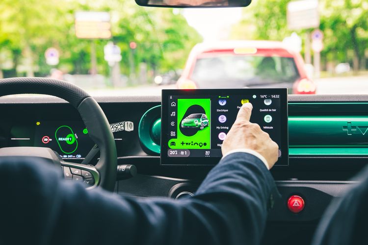 Infotainmentsysteem met Waze in de Renault Twingo