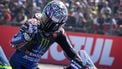 Monster Energy Yamaha MotoGP team's French motoGP rider Fabio Quartararo celebrates after winning the pole position during the France Moto GP Grand Prix qualifying session at the Le Mans Circuit on May 10, 2025.
 
Loic VENANCE / AFP