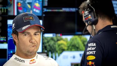 MONZA - Sergio Perez (Red Bull Racing) in actie tijdens de derde vrije training op het circuit van Monza in aanloop naar de Grote Prijs van Italie. ANP SANDER KONING