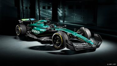 A handout picture released on February 12, 2024 by Aston Martin shows the team's Aston Martin AMR24 Formula One racing car for the 2024 season. 
ASTON MARTIN / AFP