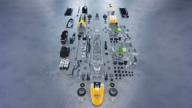JCB Hydromax land speed record hydrogen waterstof waterstofauto snelheid record snelheidsrecord Andy Green