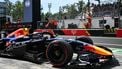 Red Bull Racing's Dutch driver Max Verstappen stops at the pit lane during the third practice session of the Italian Formula One Grand Prix at the Autodromo Nazionale Monza circuit in Monza, northern Italy on September 5, 2026. 
Marco BERTORELLO / AFP
