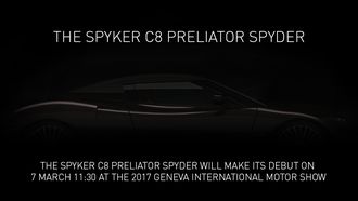 Spyker C8 Preliator Spyder teaset