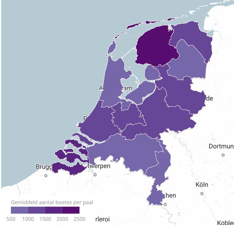 Deze Nederlandse flitser levert de meeste bekeuringen op