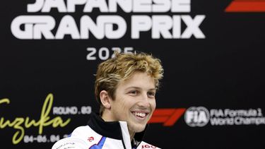 epa12006727 RB driver Liam Lawson of New Zealand smiles during a press conference for the 2025 Formula 1 Japanese Grand Prix at the Suzuka Circuit, Suzuka, Japan, 03 April 2025. The Formula One Japanese Grand Prix takes place on 06 April 2025.  EPA/FRANCK ROBICHON