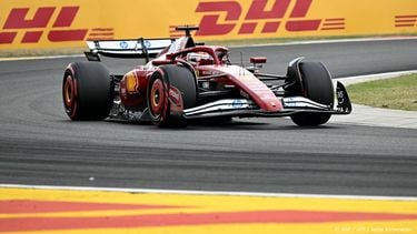 Ferrari's Monegasque driver Charles Leclerc competes during the qualifying session of the Formula One Hungarian Grand Prix at the Hungaroring circuit in Mogyorod, near Budapest, Hungary, on August 2, 2025. 
Attila KISBENEDEK / AFP