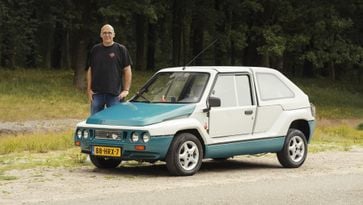 Harm Noorman bij zijn Mega Tjaffer