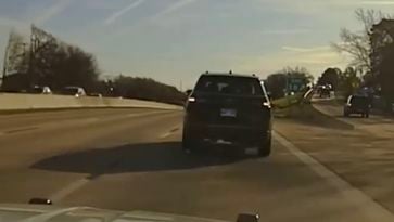 Amerikaanse politie Arkansas State Police ziekenhuis Jeep PIT-manoeuvre
