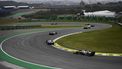 2022-11-13 20:31:56 Drivers race during the Formula One Brazil Grand Prix at the Autodromo Jose Carlos Pace racetrack, also known as Interlagos, in Sao Paulo, Brazil, on November 13, 2022. 
 
MAURO PIMENTEL / AFP