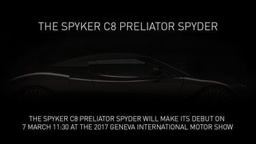 Spyker C8 Preliator Spyder teaset