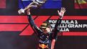 2023-09-03 17:29:17 First placed Red Bull Racing's Dutch driver Max Verstappen celebrates with his trophy on the podium after the Italian Formula One Grand Prix race at Autodromo Nazionale Monza circuit, in Monza on September 3, 2023. 
Marco BERTORELLO / AFP