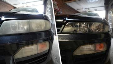 doffe koplampen opknappen herstellen polijsten schuren helder