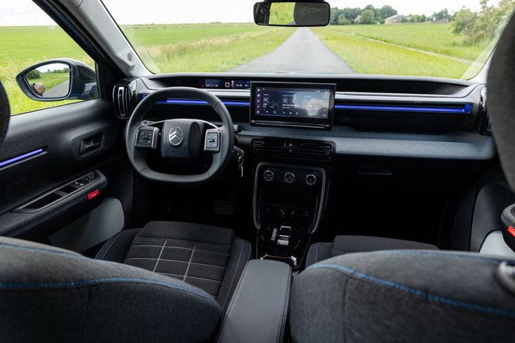 Interieur van de Citroën ë-C3