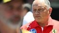 Ferrari's French team principal Frederic Vasseur reacts in the paddock prior to the Monaco Formula 1 Grand Prix at the Monaco street circuit in Monaco, ahead of the, on June 7, 2026.  
Gabriel BOUYS / AFP