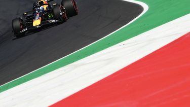 Red Bull Racing's Dutch driver Max Verstappen races during the third practice session ahead of the Italian Formula One Grand Prix at the Autodromo Nazionale Monza circuit, in Monza, northern Italy, on September 6, 2025. 
Marco BERTORELLO / AFP