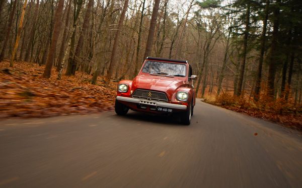 Citroën Dyane BMW R 1100 RS motor motorwissel engineswap