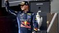 BOEDAPEST - Max Verstappen (Red Bull Racing) op het podium na afloop van de race op de Hungaroring voor de Grote Prijs van Hongarije. SANDER KONING / ANP