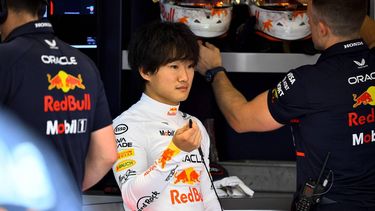 RB's Japanese driver Yuki Tsunoda prepares for the race prior to the Formula One Hungarian Grand Prix at the Hungaroring circuit in Mogyorod near Budapest, Hungary, on August 3, 2025. 
Ferenc ISZA / AFP