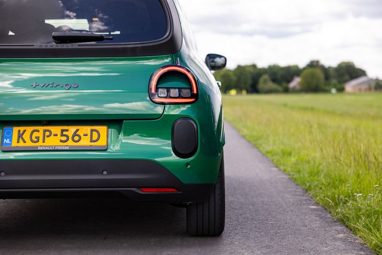 Achterzijde van de Renault Twingo