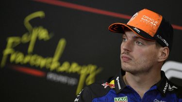 Red Bull Racing's Dutch driver Max Verstappen attends a press conference at the Spa-Francorchamps circuit, three days ahead of the Belgian Formula 1 Grand Pris, on July 16, 2026. 
JOHN THYS / AFP