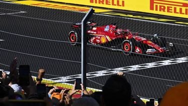 Ferrari's Monegasque driver Charles Leclerc wins the United States Formula One Grand Prix at the Circuit of the Americas in Austin, Texas, on October 20, 2024. 
ANGELA WEISS / AFP