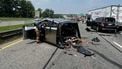 Tesla Cybertruck elektrische auto EV crash ongeluk vrachtwagen