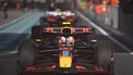 Red Bull Racing's New Zealand driver Liam Lawson drives out of the pit lane during the qualifying session of the Formula One Chinese Grand Prix at the Shanghai International Circuit in Shanghai on March 22, 2025. 
JADE GAO / AFP